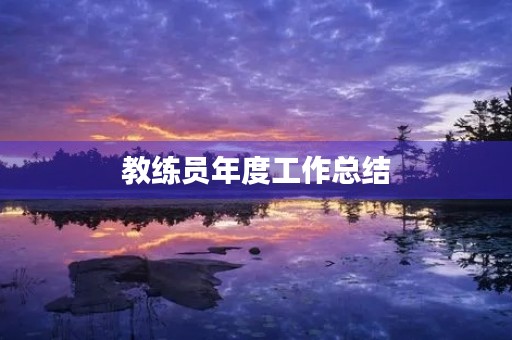 教练员年度工作总结