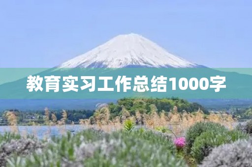 教育实习工作总结1000字（5篇）