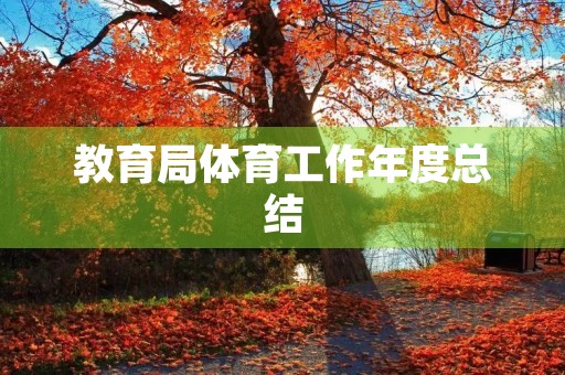 教育局体育工作年度总结