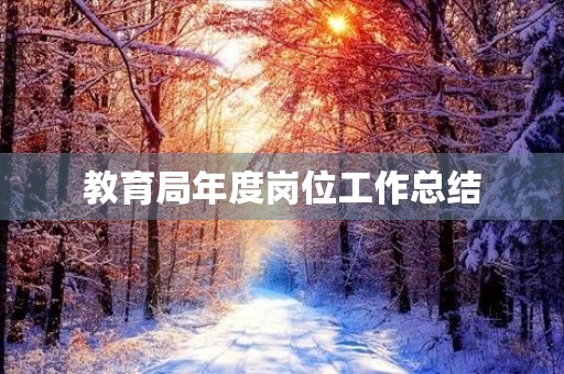 教育局年度岗位工作总结