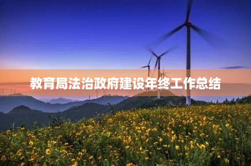 教育局法治政府建设年终工作总结