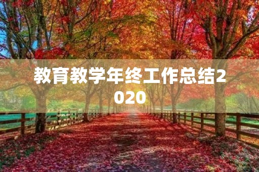 教育教学年终工作总结2020 教育教学年终工作总结2020