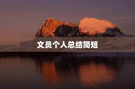 文员个人总结简短