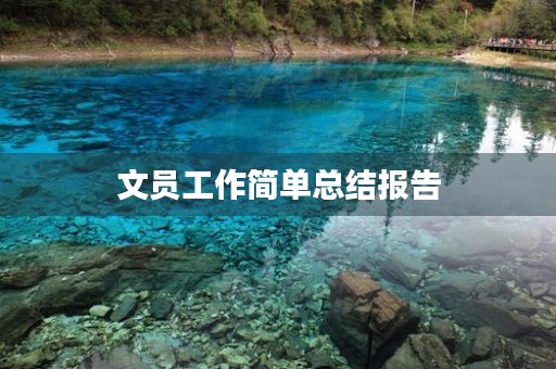 文员工作简单总结报告