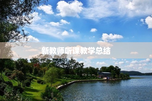 新教师听课教学总结 新教师听课教学总结