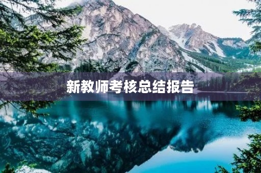 新教师考核总结报告
