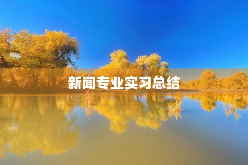 新闻专业实习总结 新闻专业实习总结