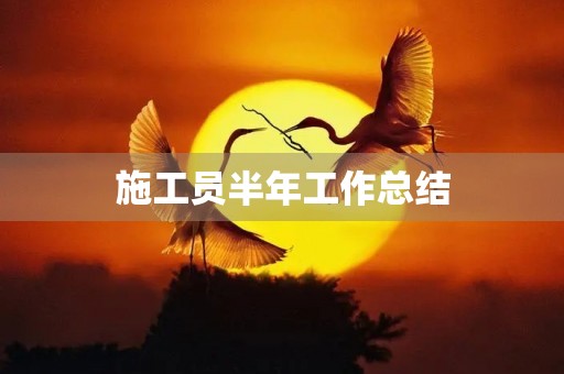 施工员半年工作总结
