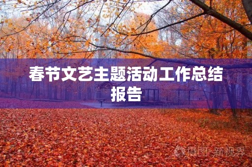 春节文艺主题活动工作总结报告