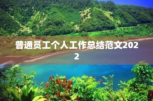 普通员工个人工作总结范文2022