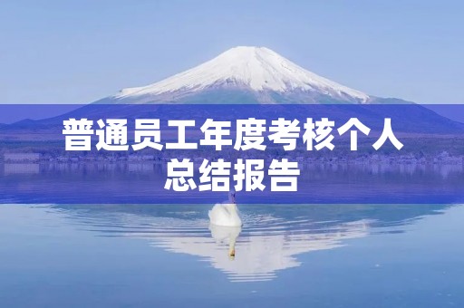 普通员工年度考核个人总结报告【7篇】