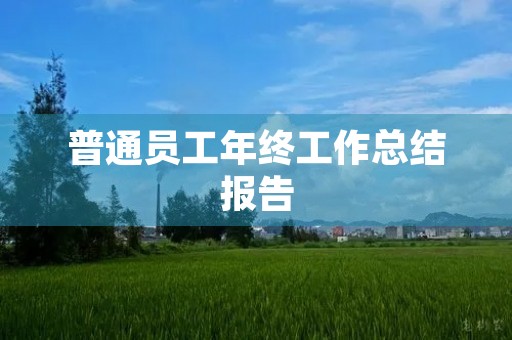普通员工年终工作总结报告