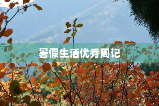 暑假生活优秀周记 暑假生活优秀周记