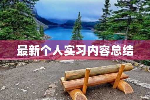 最新个人实习内容总结