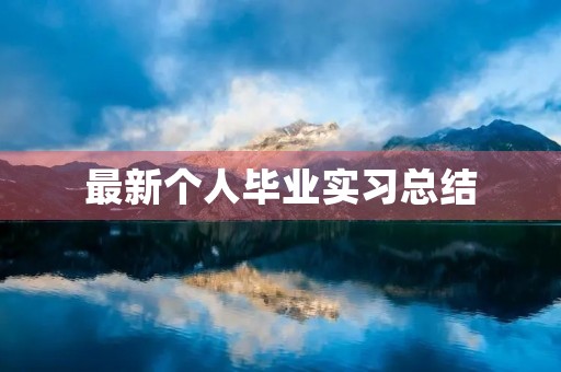 最新个人毕业实习总结