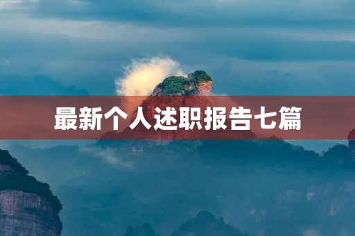最新个人述职报告七篇