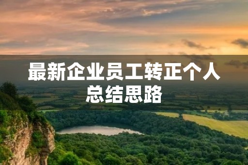 最新企业员工转正个人总结思路
