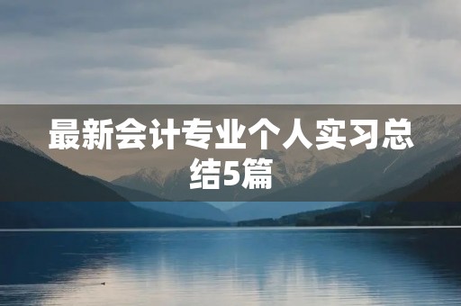 最新会计专业个人实习总结5篇