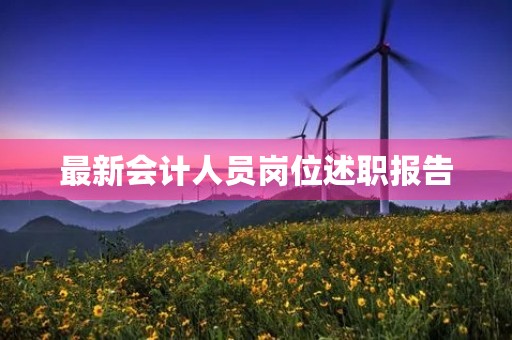 最新会计人员岗位述职报告 最新会计人员岗位述职报告