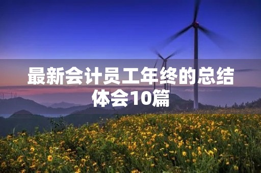 最新会计员工年终的总结体会10篇 最新会计员工年终的总结体会10篇