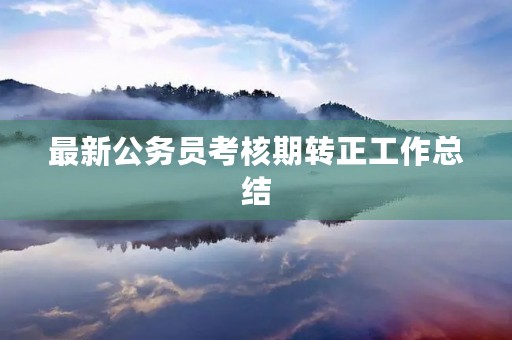 最新公务员考核期转正工作总结