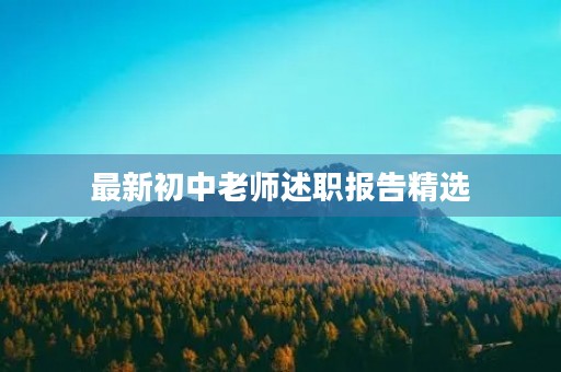 最新初中老师述职报告精选