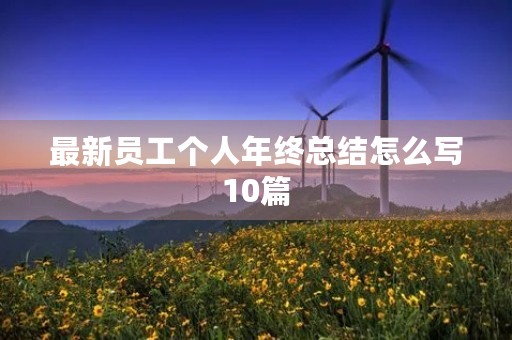 最新员工个人年终总结怎么写10篇 最新员工个人年终总结怎么写10篇