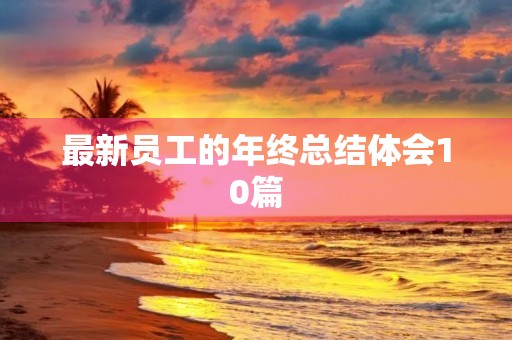 最新员工的年终总结体会10篇 最新员工的年终总结体会10篇