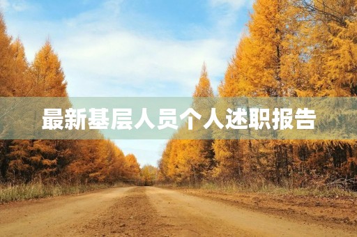 最新基层人员个人述职报告