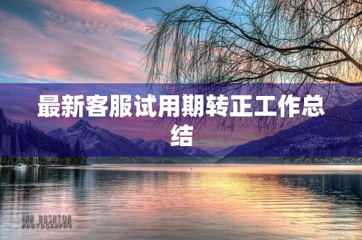 最新客服试用期转正工作总结