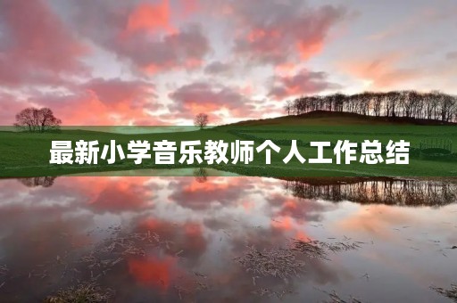 最新小学音乐教师个人工作总结