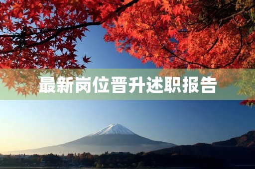 最新岗位晋升述职报告(10篇) 最新岗位晋升述职报告(10篇)