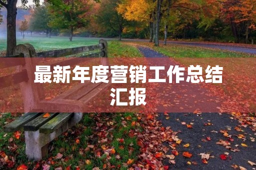 最新年度营销工作总结汇报