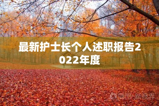 最新护士长个人述职报告2022年度 最新护士长个人述职报告2022年度