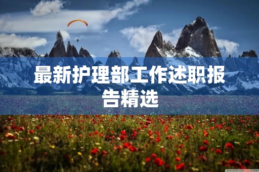 最新护理部工作述职报告精选 最新护理部工作述职报告精选