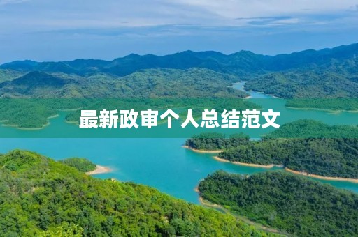 最新政审个人总结范文 最新政审个人总结范文