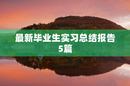 最新毕业生实习总结报告5篇