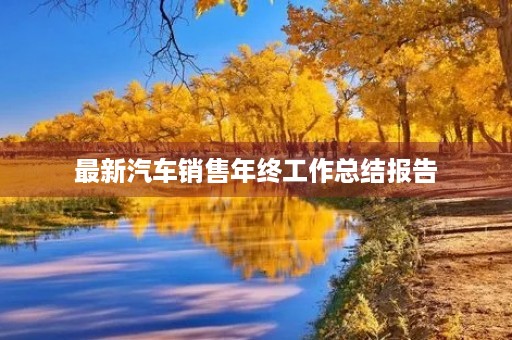 最新汽车销售年终工作总结报告