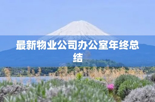 最新物业公司办公室年终总结