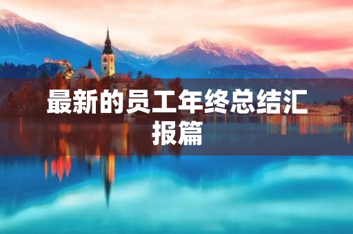 最新的员工年终总结汇报篇