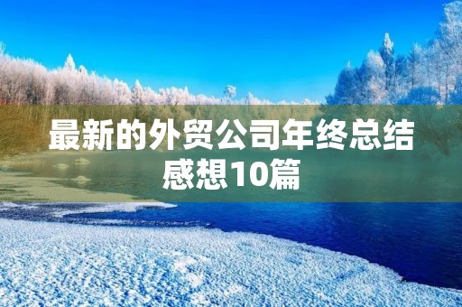 最新的外贸公司年终总结感想10篇