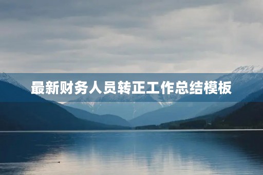 最新财务人员转正工作总结模板（10篇）