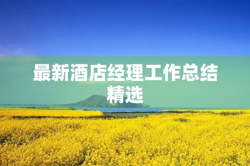 最新酒店经理工作总结精选