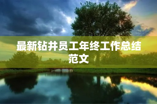 最新钻井员工年终工作总结范文