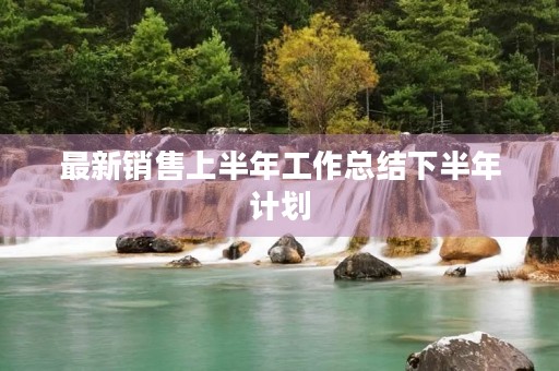 最新销售上半年工作总结下半年计划 最新销售上半年工作总结下半年计划