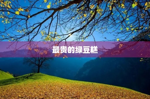 最贵的绿豆糕