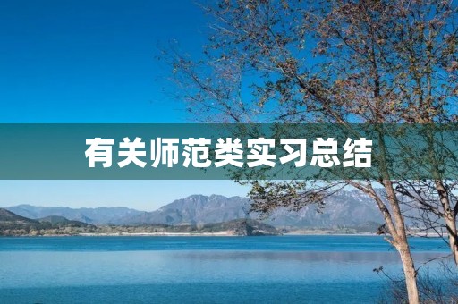 有关师范类实习总结