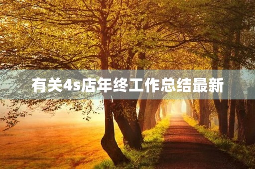 有关4s店年终工作总结最新