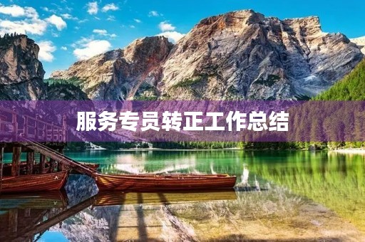 服务专员转正工作总结
