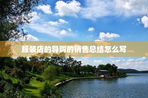 服装店的导购的销售总结怎么写